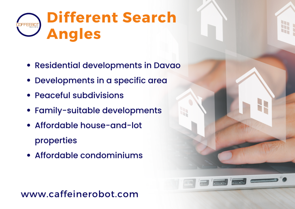 Different search angles
